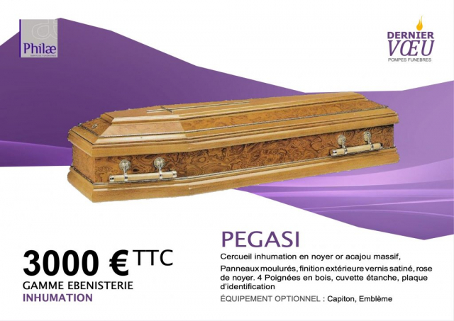 Cercueil inhumation PEGASI