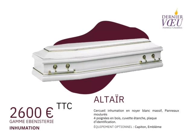 CERCUEIL INHUMATION ALTAIR