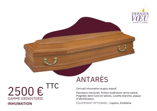 CERCUEIL INHUMATION ANTARES