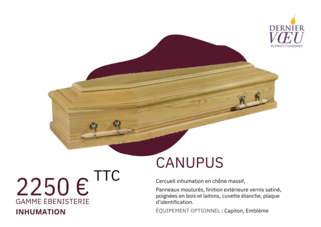 CERCUEIL INHUMATION CANUPUS