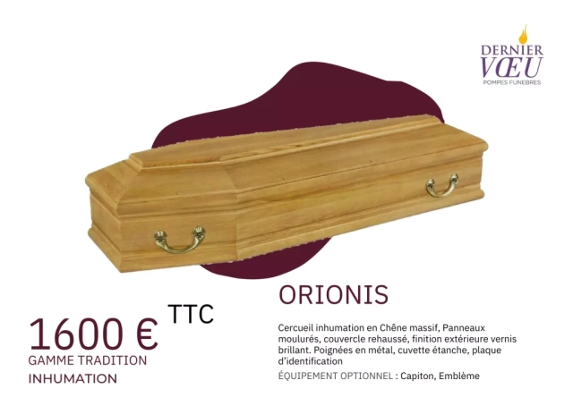 CERCUEIL INHUMATION ORIONIS