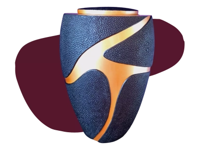 Urne résine et fibre de verre - Galuchat 350€